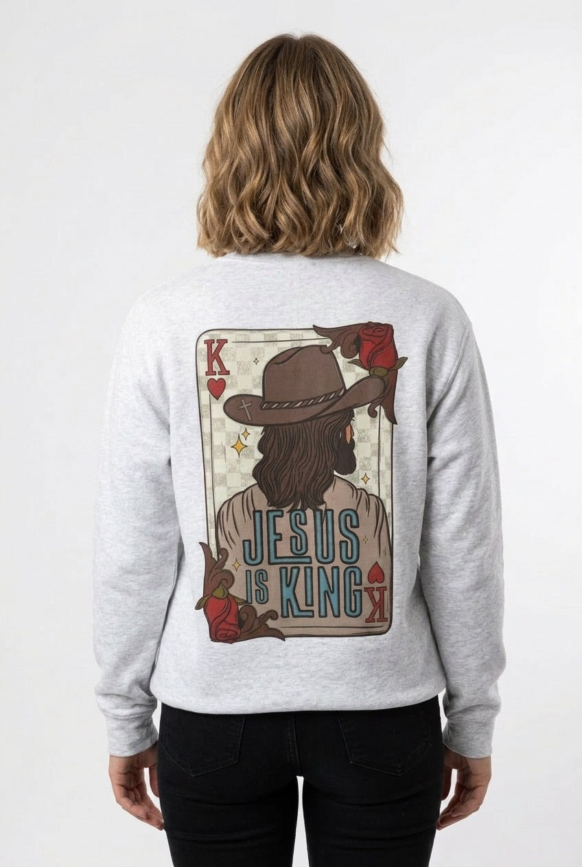 Jesus is king graphic sweater