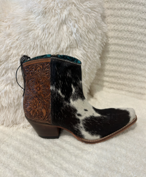 mayr Laramie plains hair-on & hand-tooled boots