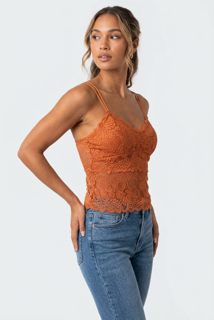Love Poem Dahila Lace Scallop Cami