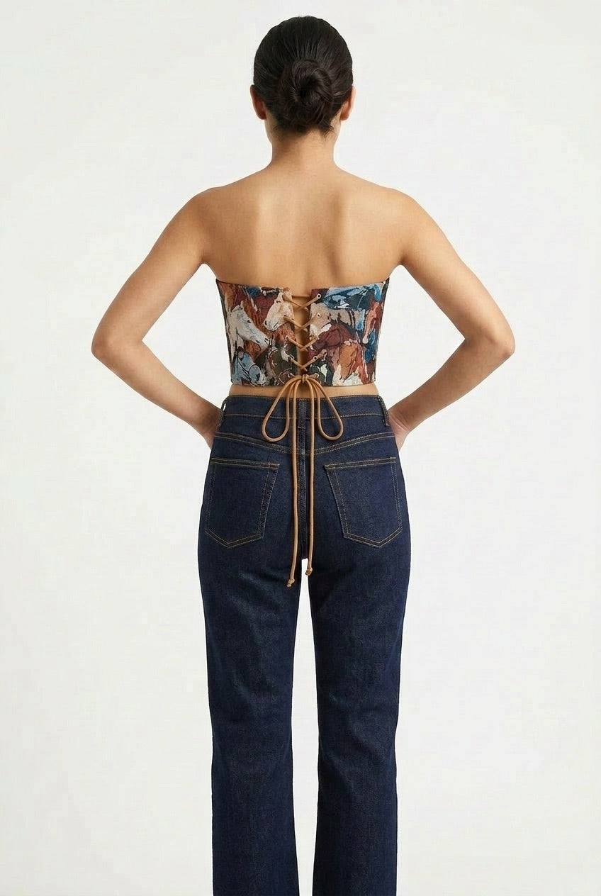 Horse Print Corset Top
